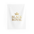 Black Royal Wall Tapestry — Gold Crown Decorative Indoor Tapestry