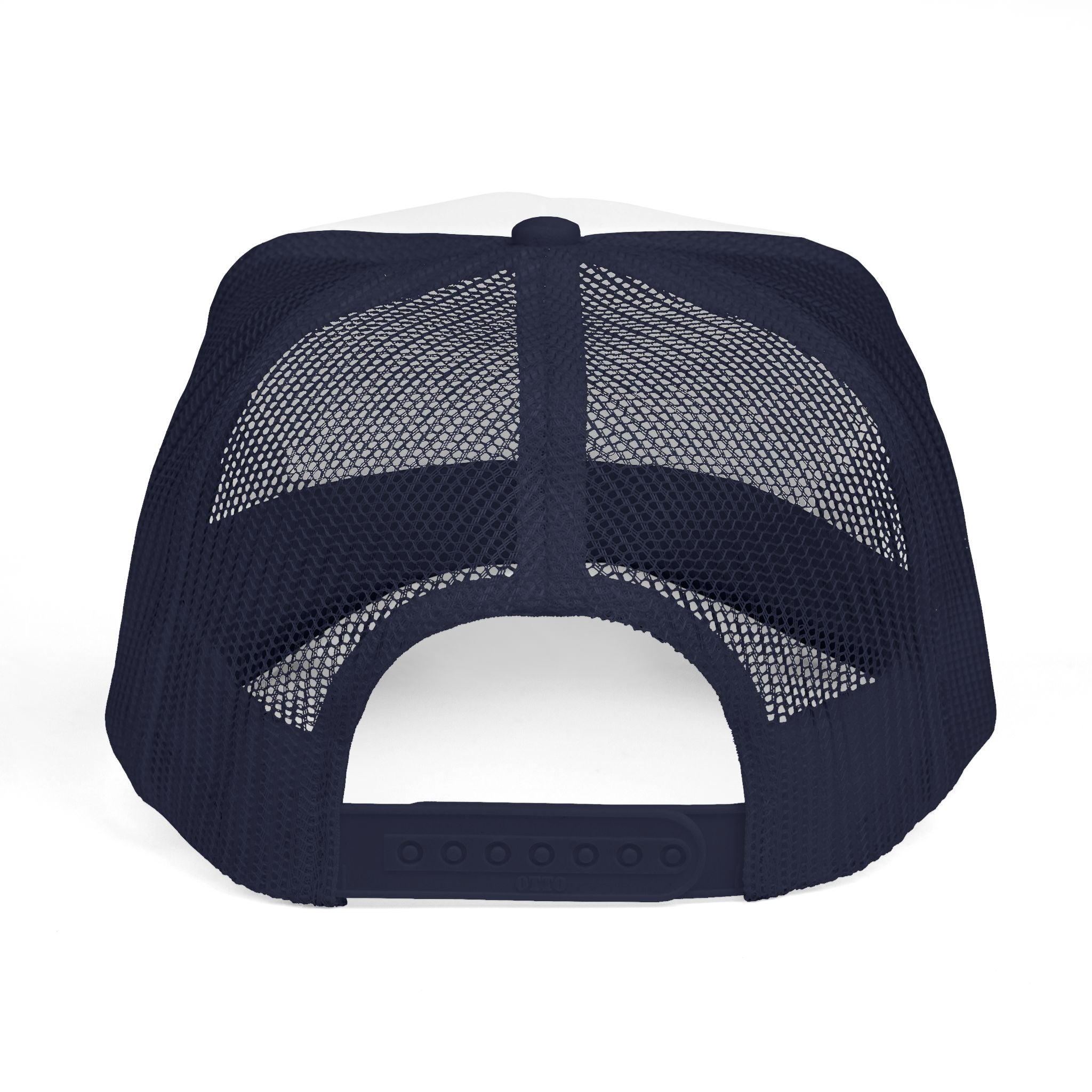 Black Royal Trucker Cap — Gold Crown Logo Mesh Hat