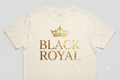 Black Royal Gold Crown T-Shirt — Men's Royalty Graphic Tee